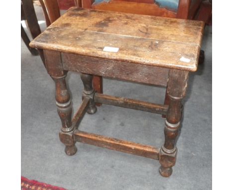 An oak joint stool 