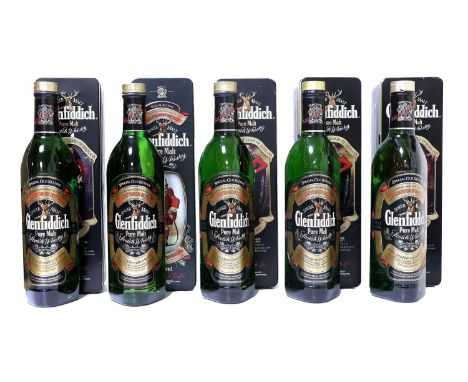 Gledfiddich Special Old Reserve Pure Malt Scotch Whisky, 40% vol, 70cl, in clan collector tins (2 x Clan Sinclair and 2 x Cla