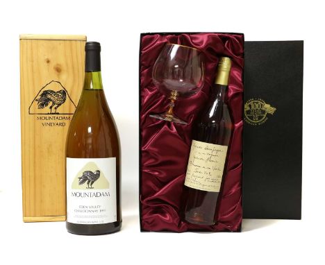 Grande Champagne Cognac, Domaine De La Voute, Grande Réserve, Foudre No.8 (one bottle), Mountadam 1991 Eden Valley Chardonnay