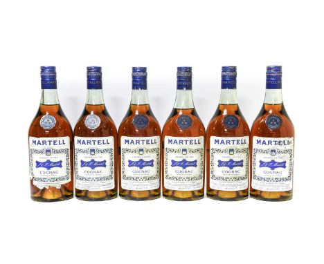 Martell Three Star Cognac, 1970s bottling (six bottles)