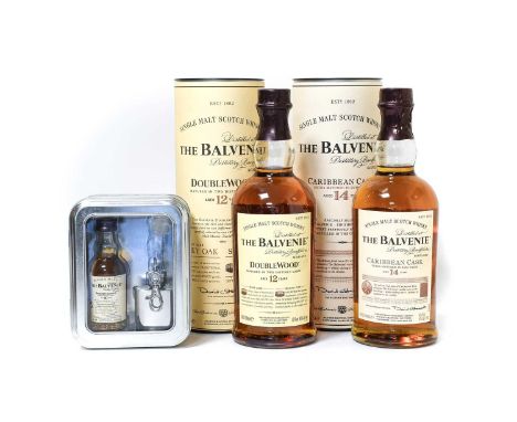 Balvenie 14 Year Old Caribbean Cask Single Malt Scotch Whisky, 43% vol 70cl (one bottle), Balvenie 12 Year Old Doublewood Sin