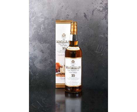 Macallan 10 Year Old Single Highland Malt Scotch Whisky, 1990s/2000s bottling, 40% vol, 700ml in original cardboard sleeve (o