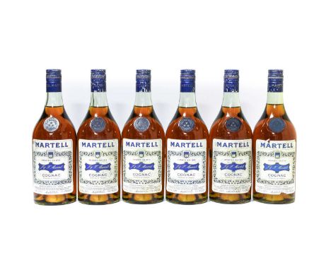 Martell Three Star Cognac, 1970s bottling (six bottles)