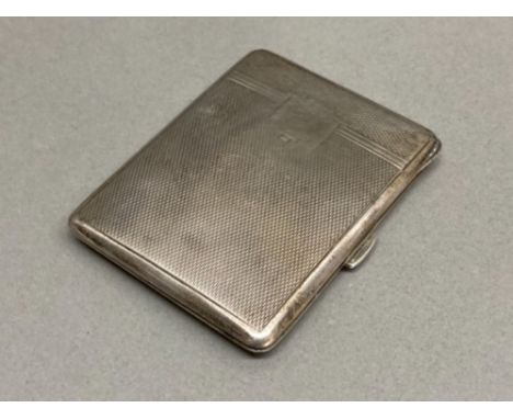 A silver cigarette case Birmingham 1913 81.8g gross