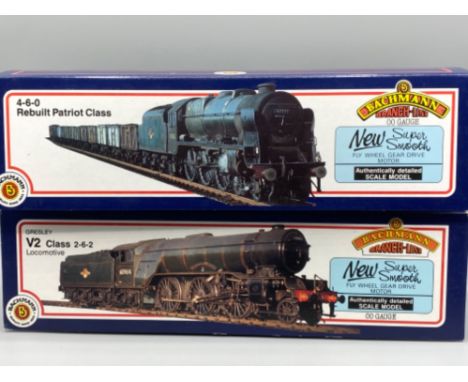Two Bachmann Branch-line Locomotives 00gauge - 4-6-0 Rebuilt patriot class &amp; Gresley V2 class 2-6-2, both with original b
