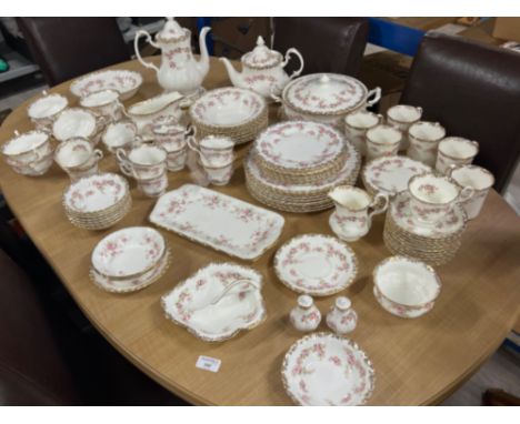 Royal Albert Dimity Rose pattern 104 piece tea and dinner service