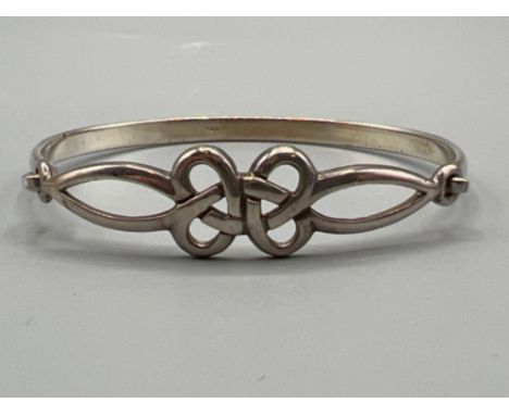 Silver celtic knot bangle