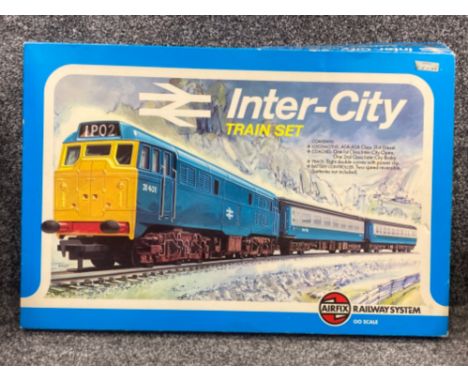 Airfix Railway System (00 scale) inter-city train set, complete with locomotive, 2x coaches, track &amp; battery controller, 