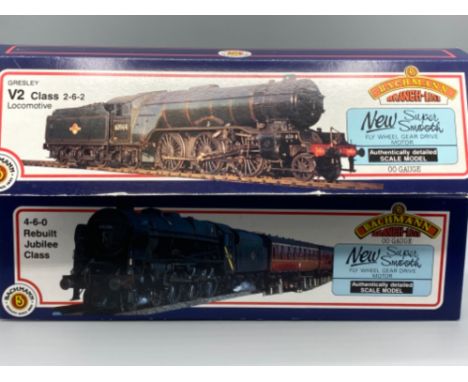Two Bachmann Branch-line locomotives - Gresley V2 class 2-6-2 &amp; 4-6-0 Rebuilt Jubilee class, both in original boxes