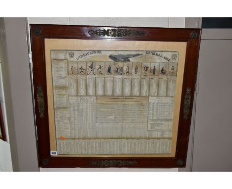 A PRINTED SUMMARY OF THE LIFE OF NAPOLEON Headed 'L'Indicateur General 1833' the main text contains the summery and statistic