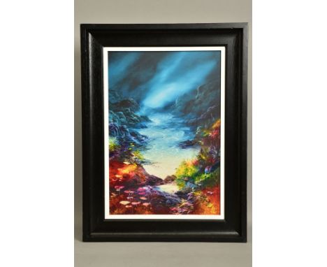 PHILIP GRAY (IRELAND 1959) 'INTO THE BLUE', a limited edition print of an underwater landscape 55/195, signed bottom right wi