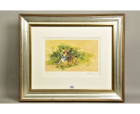 DAVID SHEPHERD (BRITISH 1931-2017) 'BENGAL TIGER', a limited edition print 310/475, signed to lower margin, mounted, framed a