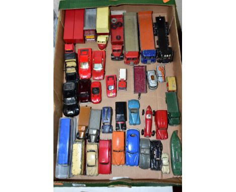 A QUANTITY OF UNBOXED AND ASSORTED PLAYWORN DIECAST VEHICLES, to include Dinky Supertoys Foden eight wheel wagon, No. 501, 1s