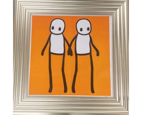 A framed contempary print, frame size 55 x 55cm.