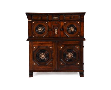 Y A CHARLES II OAK, CEDAR, SNAKEWOOD AND MOTHER OF PEARL INLAID CHESTDATED 1660131cm high, 121cm wide, 61cm deep Provenance:P