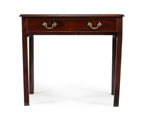 A GEORGE III MAHOGANY SIDE TABLEIN THE MANNER OF THOMAS CHIPPENDALE, CIRCA 178071cm high, 80cm wide, 50cm deepCondition Repor