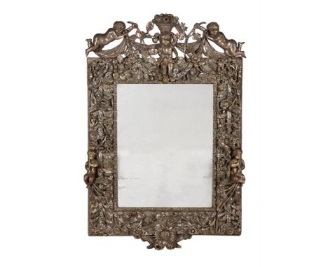 A WILLIAM & MARY CARVED AND SILVERED WALL MIRRORCIRCA 1690 164cm high, 110cm wideProvenance: The collection of Standish Rober