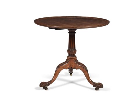 A GEORGE II MAHOGANY TRIPOD TABLEPOSSIBLY IRISH, CIRCA 1750The top centred with an inlaid star72cm high, the top 80cm diamete