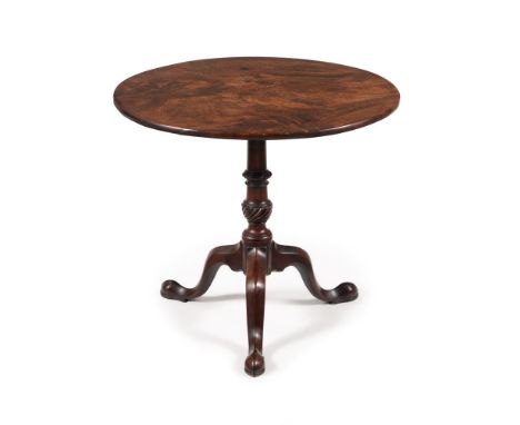 AN EARLY GEORGE III MAHOGANY TRIPOD TABLE CIRCA 176570cm high, the top 81cm diameterProvenance: Private Collection, SurreyPur