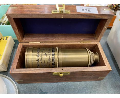 A BOXED BRASS VINTAGE STYLE TELESCOPE 'VICTORIAN MARINE' 