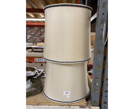 A PAIR OF SILK LAMP SHADES 