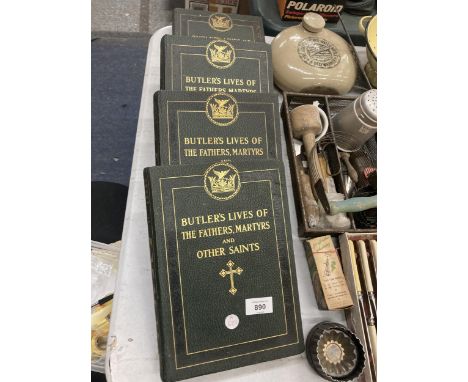 FOUR VINTAGE VOLUMES 'BUTLER'S LIVESOF THE FATHERS, MARTYRS AND OTHER SAINTS 