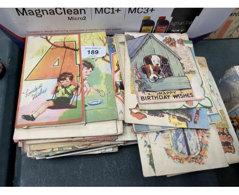 A LARGE QUANTITY OF VINTAGE BIRTHDAY CARDS 