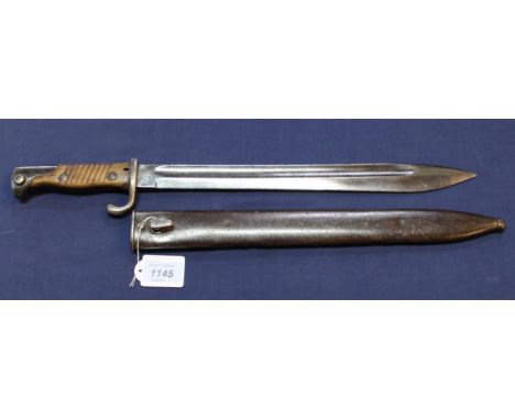 A German model 1898/05 bayonet by Weyersberg Solingen with scabbard