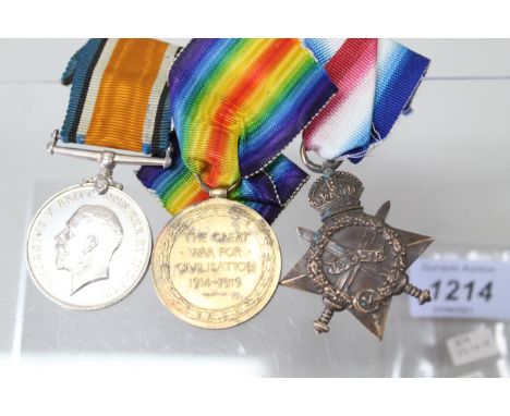 A WWI 'K.I.A.' 1914-15 Star trio to 18230 Pte A Betts Norf R., (7th Batt K.I.A. 12/10/16)