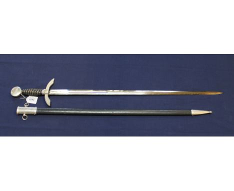 A German Luftwaffe (PATTERN) dress sword and scabbard (a post WWII example)