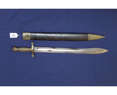 A Russian model 1834 Pioneer's Sawback Gladius sword/hanger, complete with rare scabbard, maker marked and dated 1834, in ove