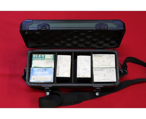Five boxes of 16 bore cartridges with a box of 16 bore Eley Grand Prix 'Bismuth' cartridges, all within quality carry case, t