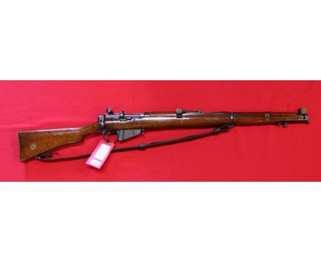 An S.M.L.E. by B.S.A. Co in .303 cal, S/No.563-B-6299, action just marked B.S.A. Co, top of breech marked Sale Permit and cro