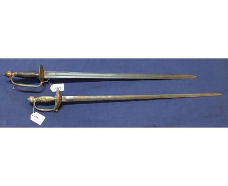 Three 'small' swords including a Georgian example (no scabbard)