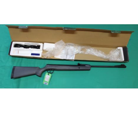 A Remington Express Synthetic .22 break barrel air rifle in original box with 4x32 scope and manual etc, in excellent conditi