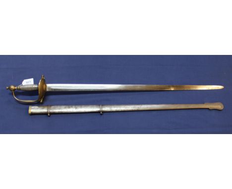 A British model 1796 heavy Cavalry Officers sword, this scarce model is in overall good condition (slight wear to silver wire