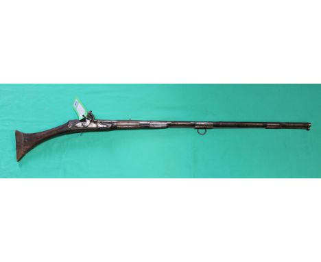 A Flintlock fully stocked musket, possibly Algerian, a good display item (as found)