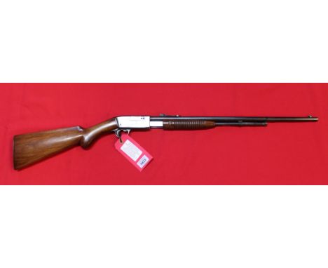 A pump-action .22 R/F cal rifle by F N, S/No.91800, in overall very good condition, this item can only be purchased by someon
