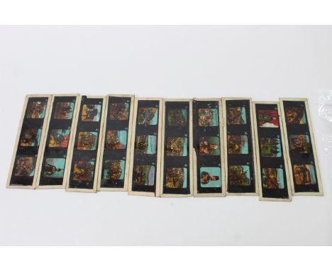 Ten 'magic lantern' slides depicting scenes and personnel from 'The Transvaal War'