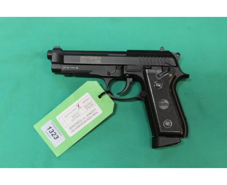A Swiss Arms SA P92 .177 cal (BB) CO2 air pistol in overall excellent condition, as a post 1939 air weapon the restrictions o