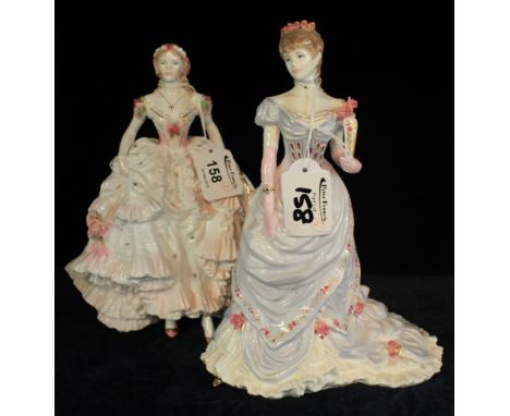 Two Royal Worcester bone china figurines limited edition 'Royal debut' and limited edition 'The Golden Jubilee Ball'. (2) CON