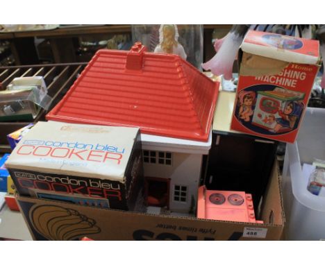 Katie Cordon Bleu Cooker in original box together with a red box battery operated Candy Home Washing Machine in original box,