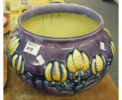 Minton Pottery sucessionist Art Nouveau design baluster planter. CONDITION REPORT: Very grubby inside and heavy crazing all o