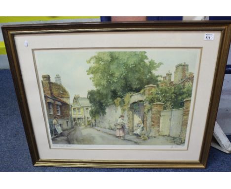 After Sturgeon, street scene, 'Whatley Longport, Somerset', limited edition coloured print, signed in pencil by the artist.  