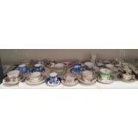 Group of English and continental 19th/early 20th century porcelain tea and coffee cups and
