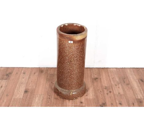 A late 19th/early 20th Century salt-glazed stoneware soil drainage pipe, 27 x 67cms high.