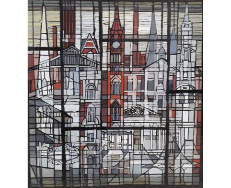 Gerald Rickards (British 20th Century 1931-2006), "Preston Guild Window", gouache, 31.5cm x 34cm, unsigned, titled verso, gla