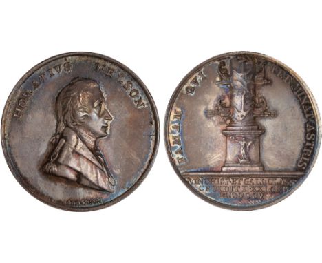 British Commemorative Medals, Horatio, Admiral Lord Nelson, Death at the Battle of Trafalgar, silver medal, 1805, by Abraham 