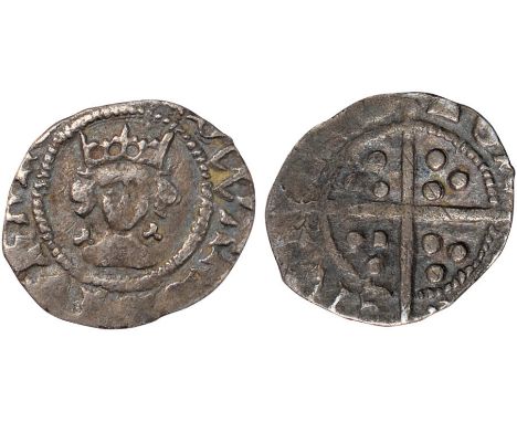 British Coins, Edward IV, first reign, heavy coinage (1460-1464), halfpenny, London, class I, mm. plain cross, crowned facing