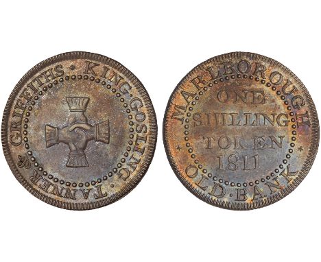 British Tokens, Nineteenth Century Silver Tokens, Devon (2): County, anonymous shilling, Eddystone lighthouse (D.1), Teignmou